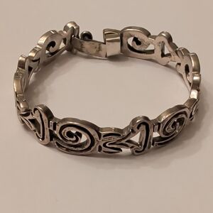 Vintage Sterling Silver Swirl Bracelet